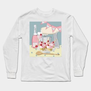 Pink Prosecco cupcakes Long Sleeve T-Shirt